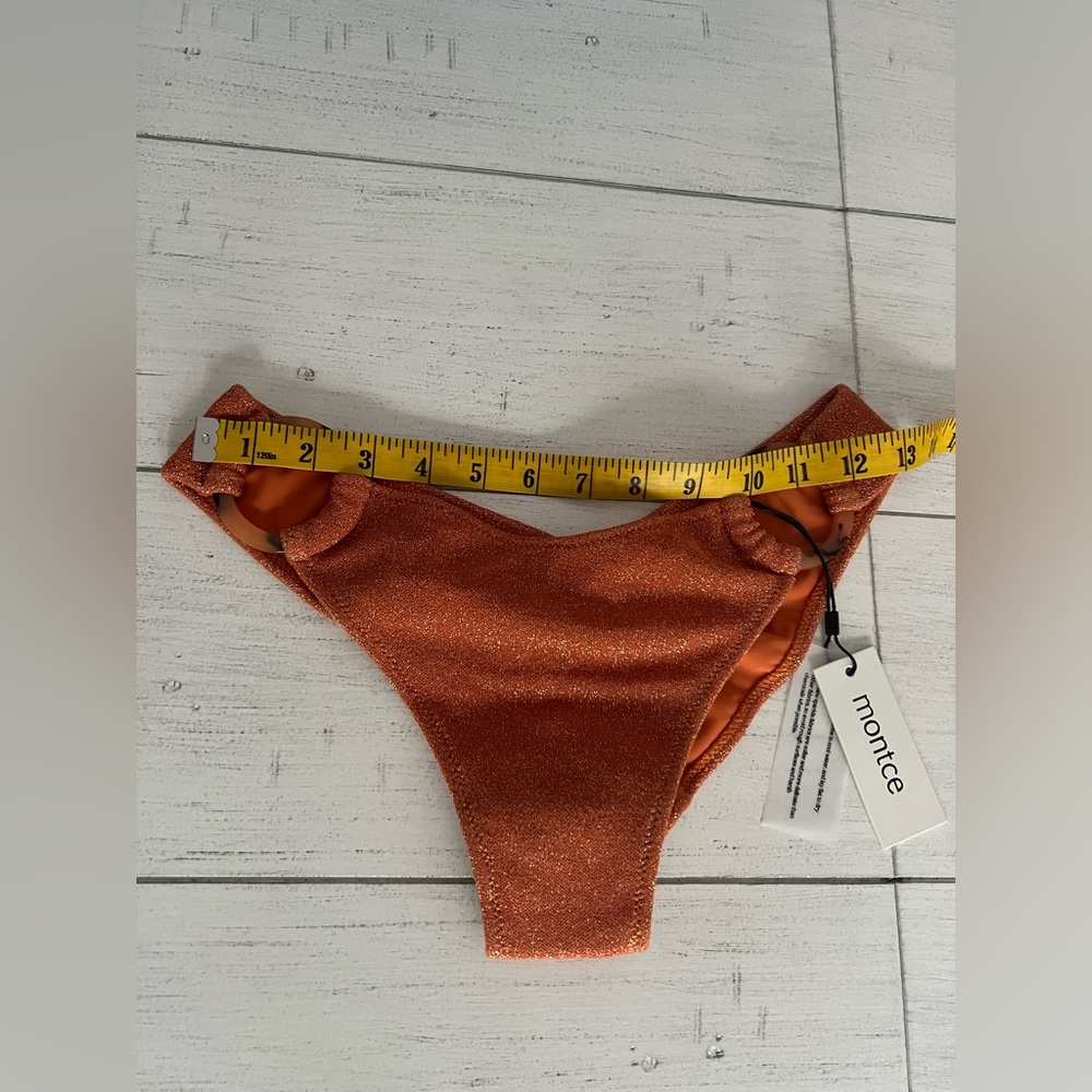 New Montce Swim Bikini Set NWT Terra Sparkle Tori Ties Bandeau Top & Lulu Bottom - Picture 8 of 8